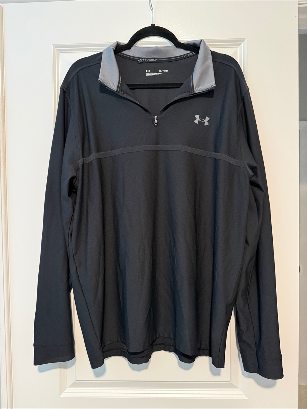 Under Armour Black Golf Pullover with Gray Trim